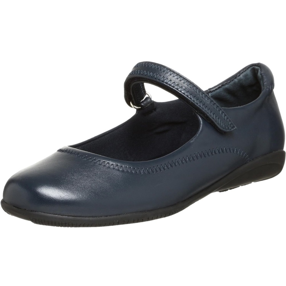 Walking Cradles Navy Blue Elite Jane Leather Pillow Footbed Mary Janes NIB 10W